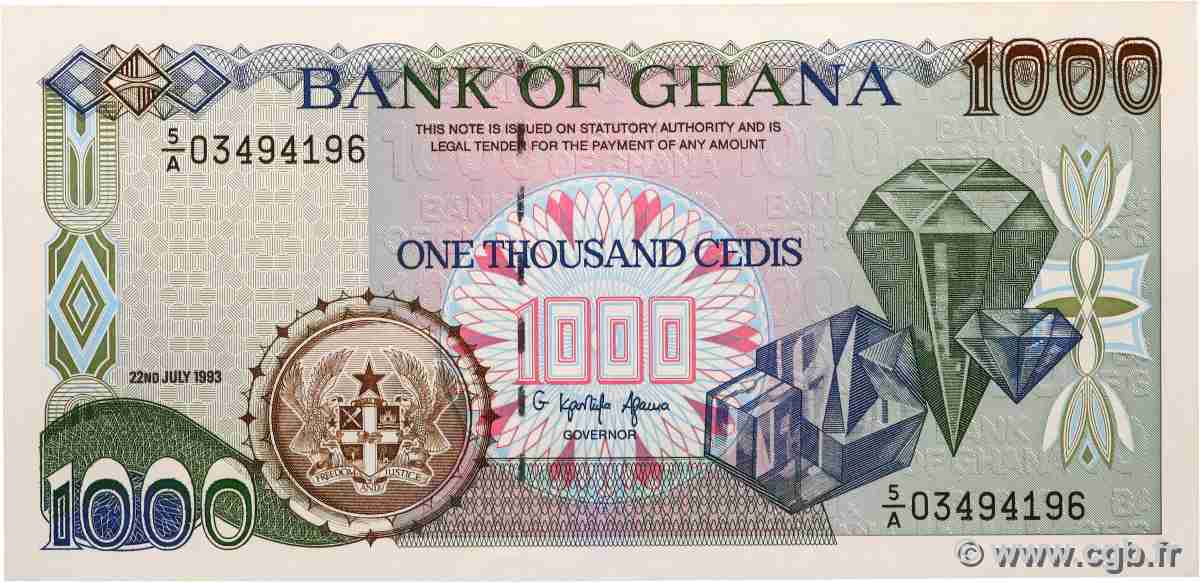 1000 Cedis GHANA 1993 P.29b NEUF
