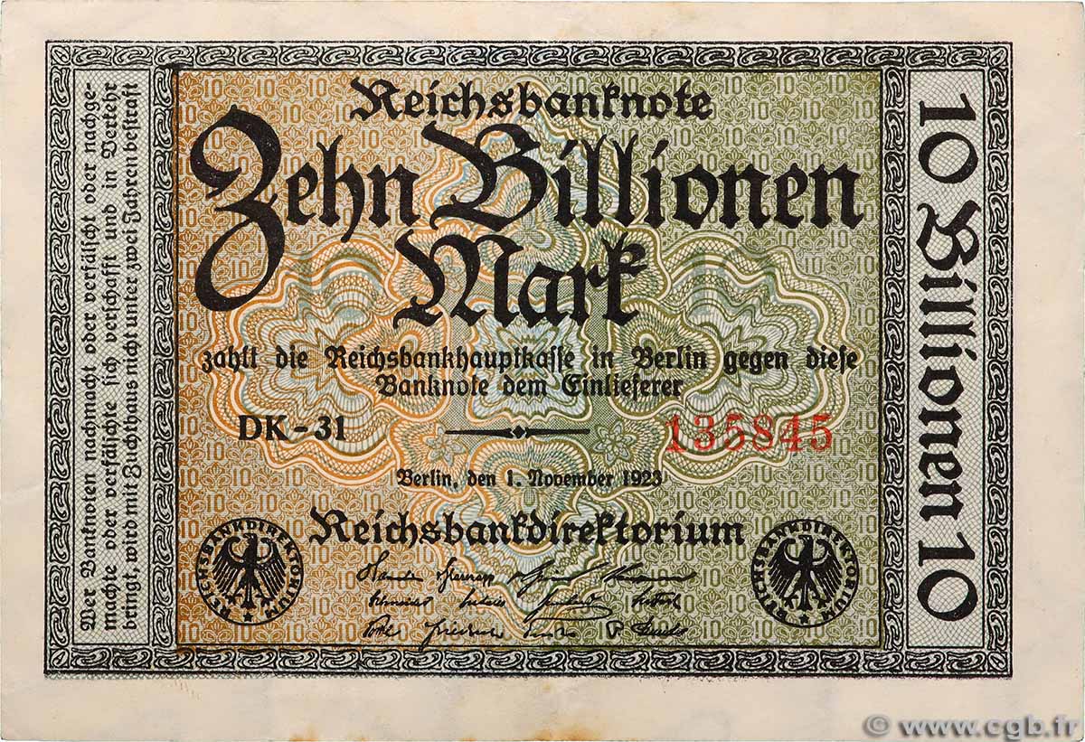10 Billions Mark GERMANY 1923 P.132a VF