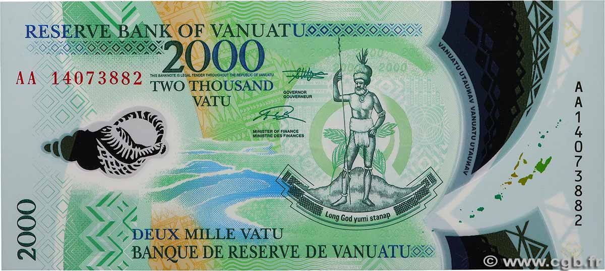 2000 Vatu VANUATU 2014 P.14 UNC