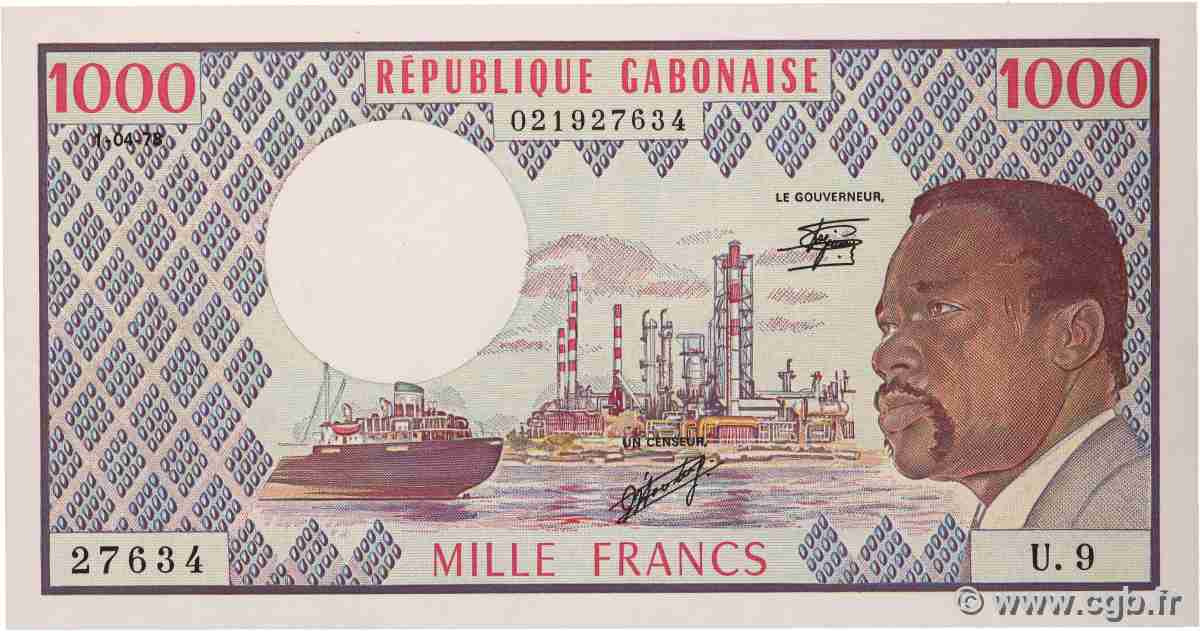 1000 Francs type 1974 GABON 1978 A.241d FDC