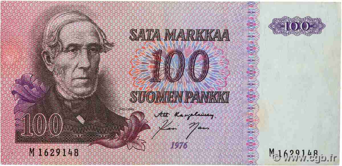 100 Markkaa FINLAND 1976 P.109a VF