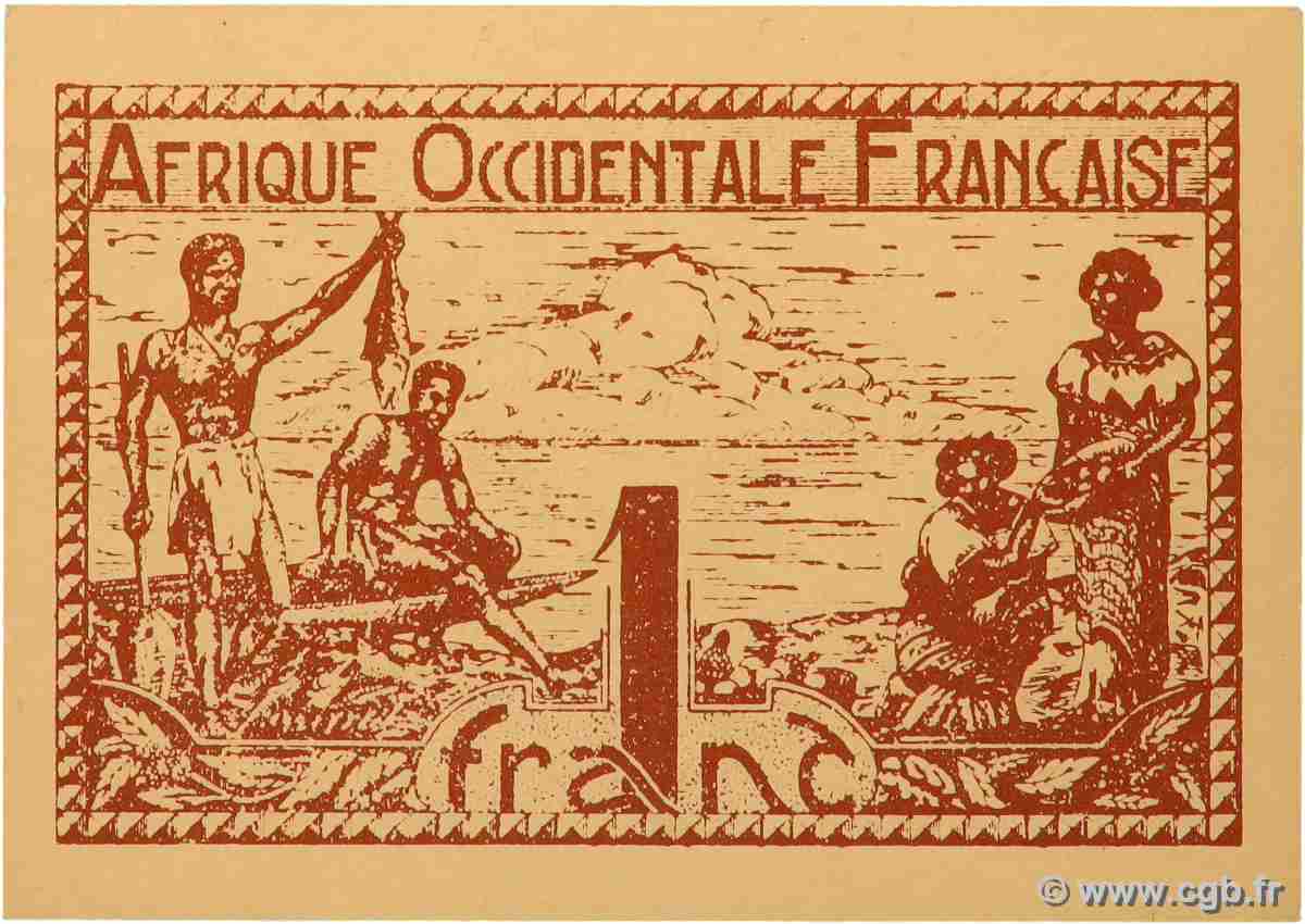 1 Franc AFRIQUE OCCIDENTALE FRANÇAISE (1895-1958) 1944 P.34b pr.NEUF