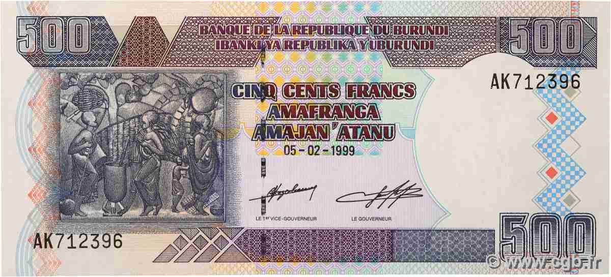 500 Francs BURUNDI 1999 P.38b ST