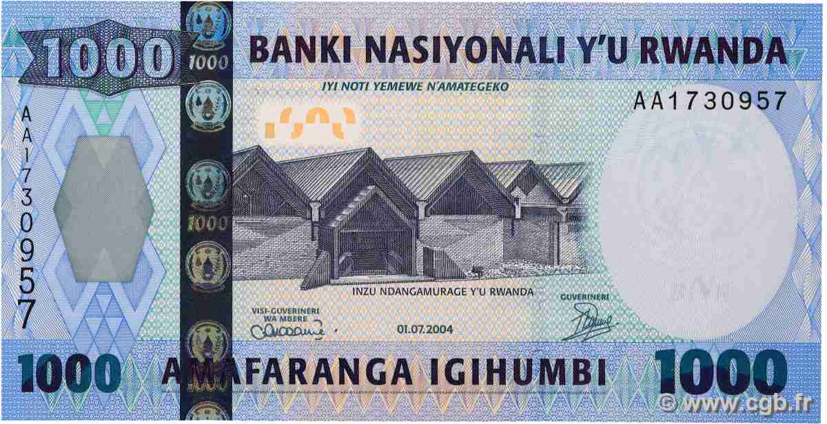 1000 Francs RWANDA 2004 P.31a NEUF