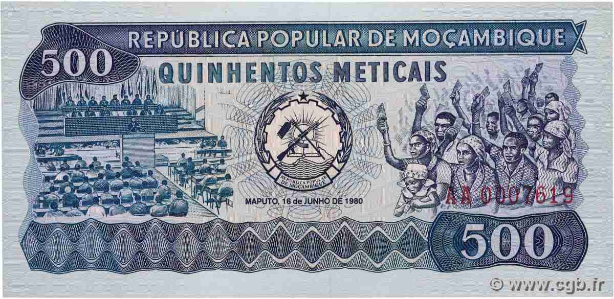 500 Meticais MOZAMBIQUE 1980 P.127 NEUF