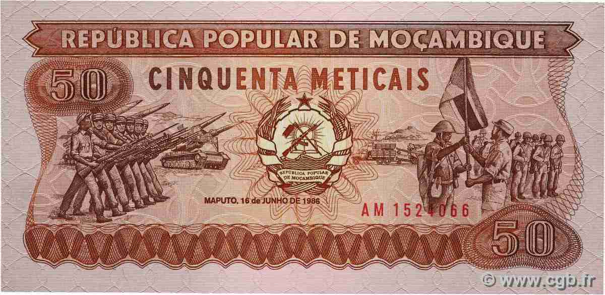 50 Meticais MOZAMBIK 1986 P.129b ST