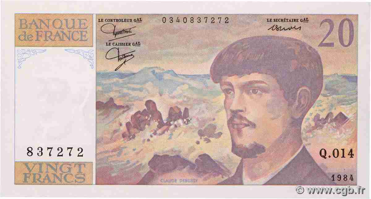20 Francs DEBUSSY FRANCE 1984 F.66.05 pr.NEUF