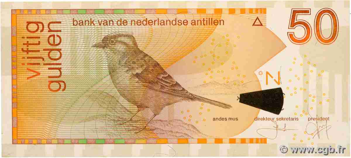 50 Gulden ANTILLE OLANDESI 2001 P.30b AU