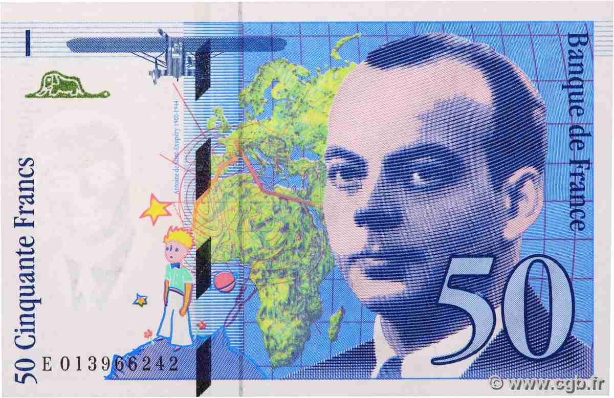 50 Francs SAINT-EXUPÉRY FRANCE 1993 F.72.02 NEUF