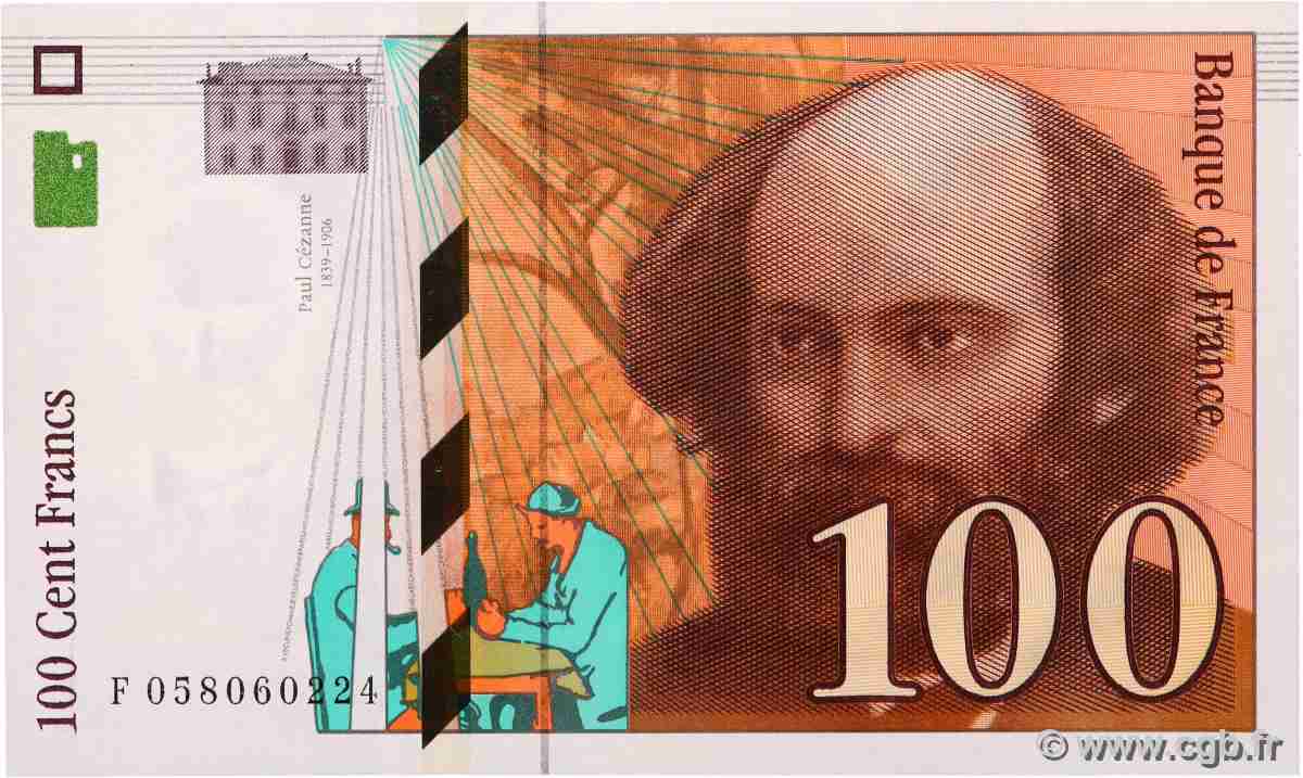 100 Francs CÉZANNE FRANCE 1998 F.74.02 pr.NEUF