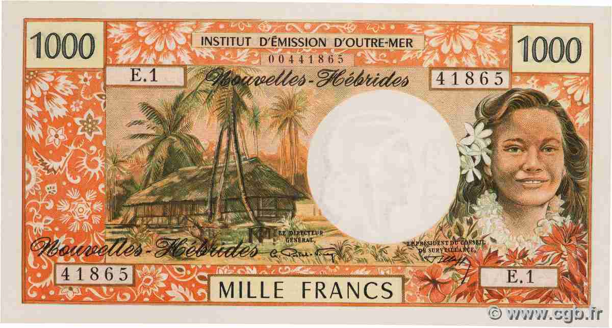 1000 Francs NEW HEBRIDES 1970 P.20a UNC-