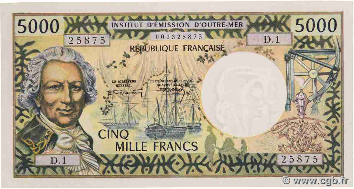5000 Francs TAHITI 1971 P.28a UNC-