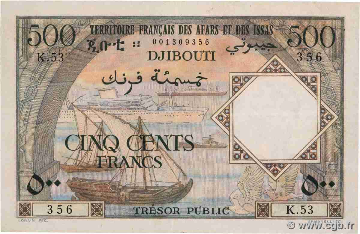 500 Francs FRENCH AFARS AND ISSAS 1973 P.31 BB
