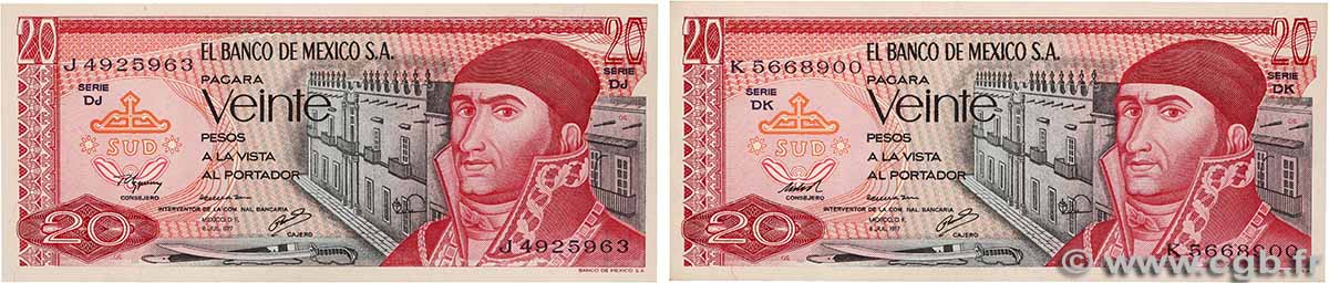 20 Pesos MEXICO 1977 P.064d fST+