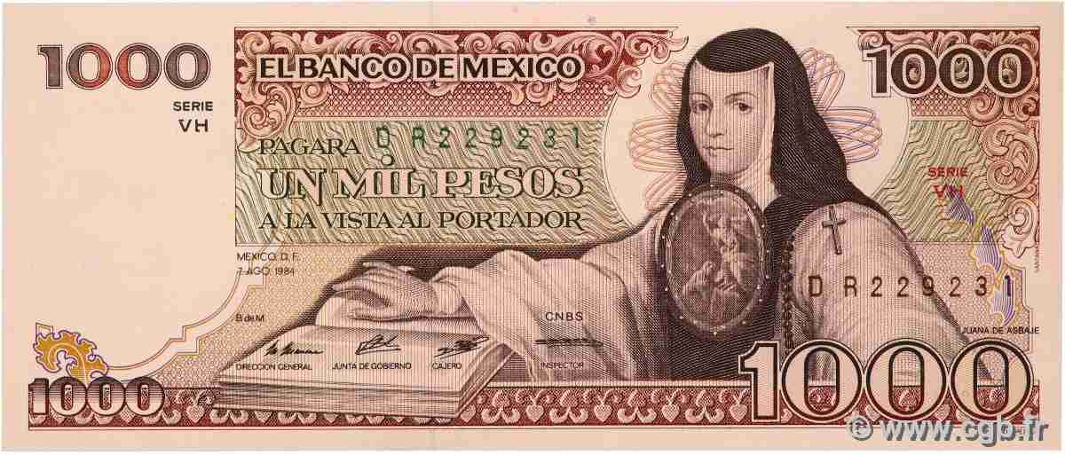 1000 Pesos MEXICO 1984 P.080b fST+
