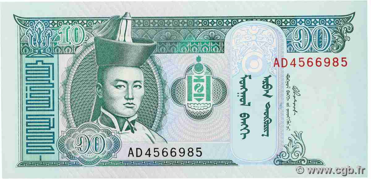 10 Tugrik MONGOLIE 2002 P.62b NEUF