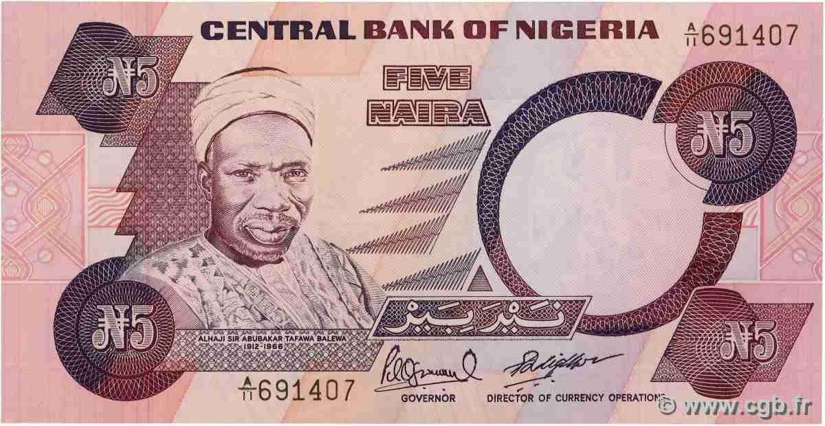5 Naira NIGERIA 1984 P.24e fST+