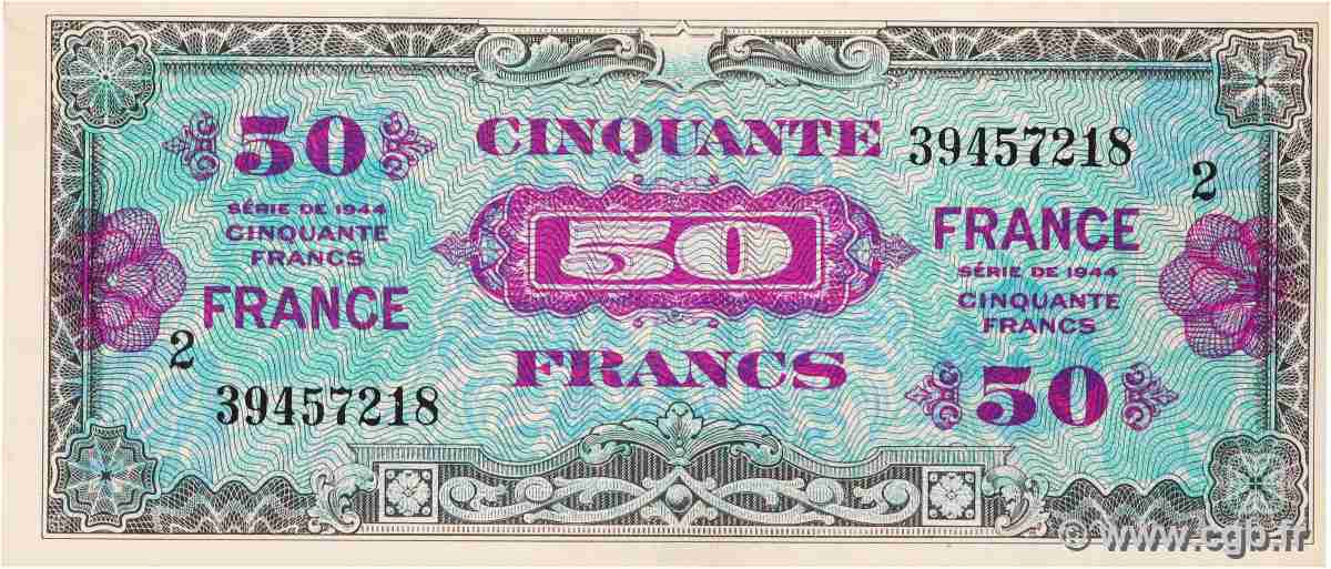 50 Francs FRANCE FRANKREICH 1945 VF.24.02 VZ