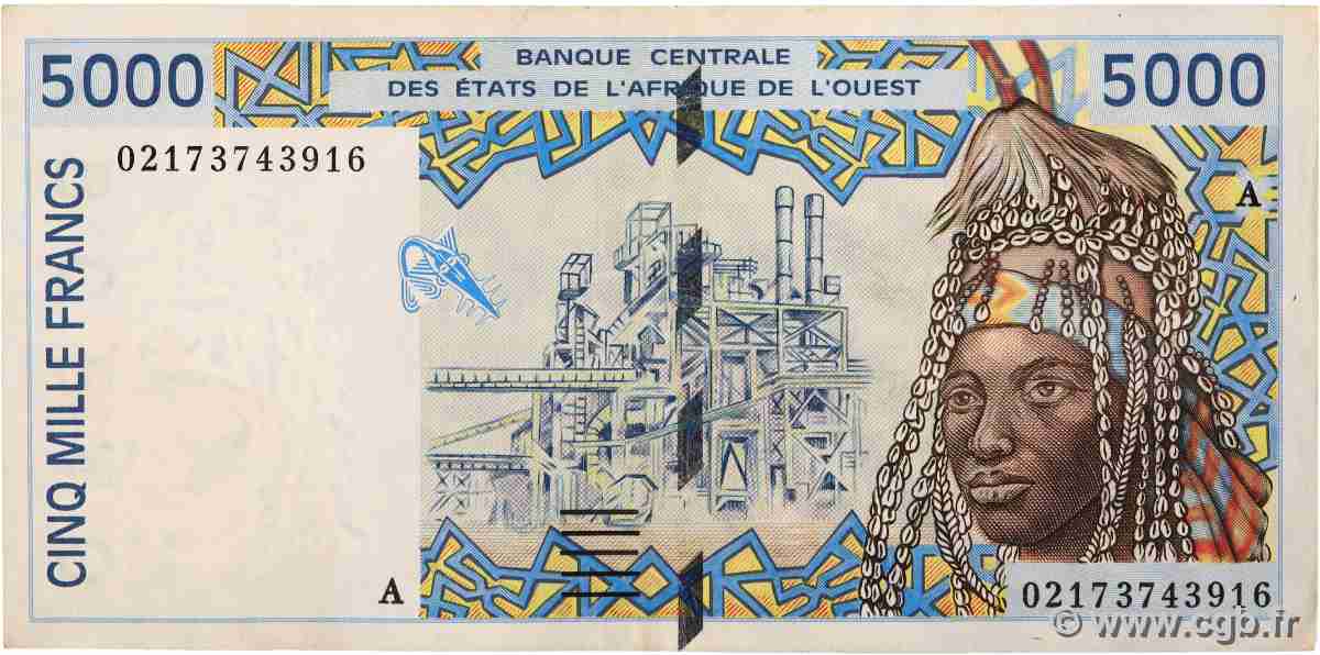 5000 Francs ÉTATS DE L AFRIQUE DE L OUEST 2002 P.113Al TTB+