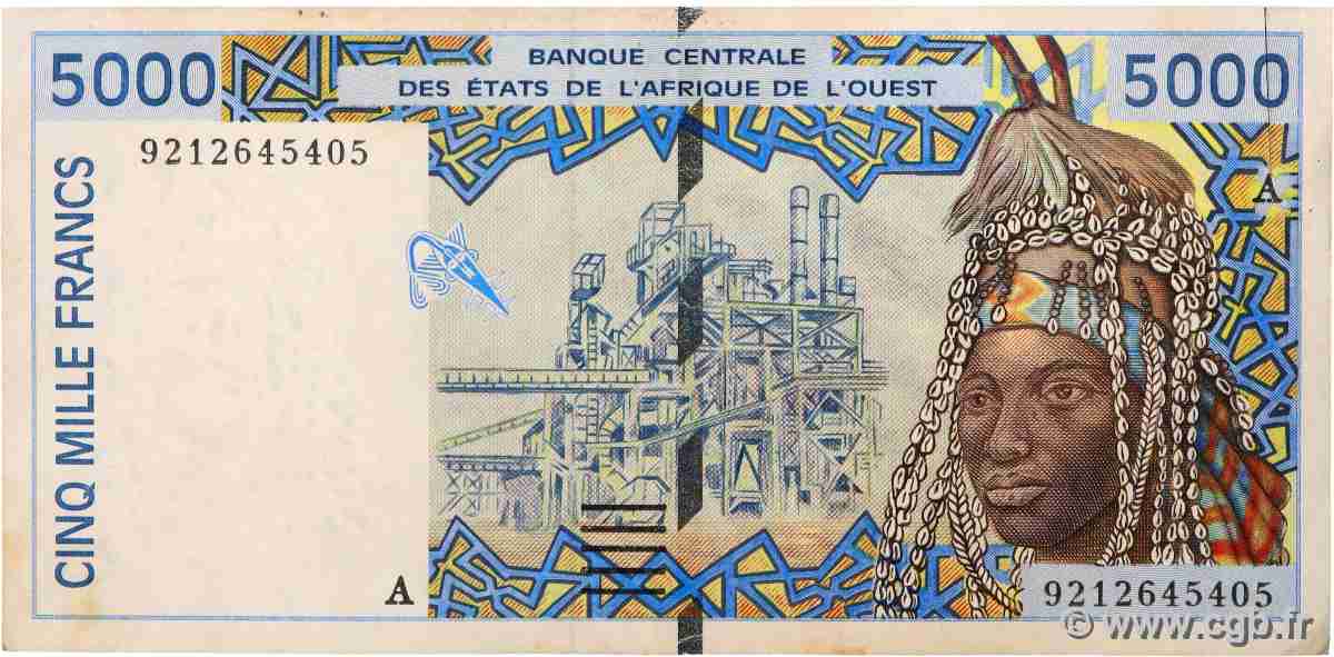 5000 Francs ÉTATS DE L AFRIQUE DE L OUEST 1992 P.113Aa TB