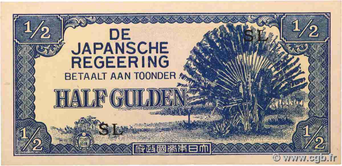 1/2 Gulden INDES NEERLANDAISES 1942 P.122b SPL+