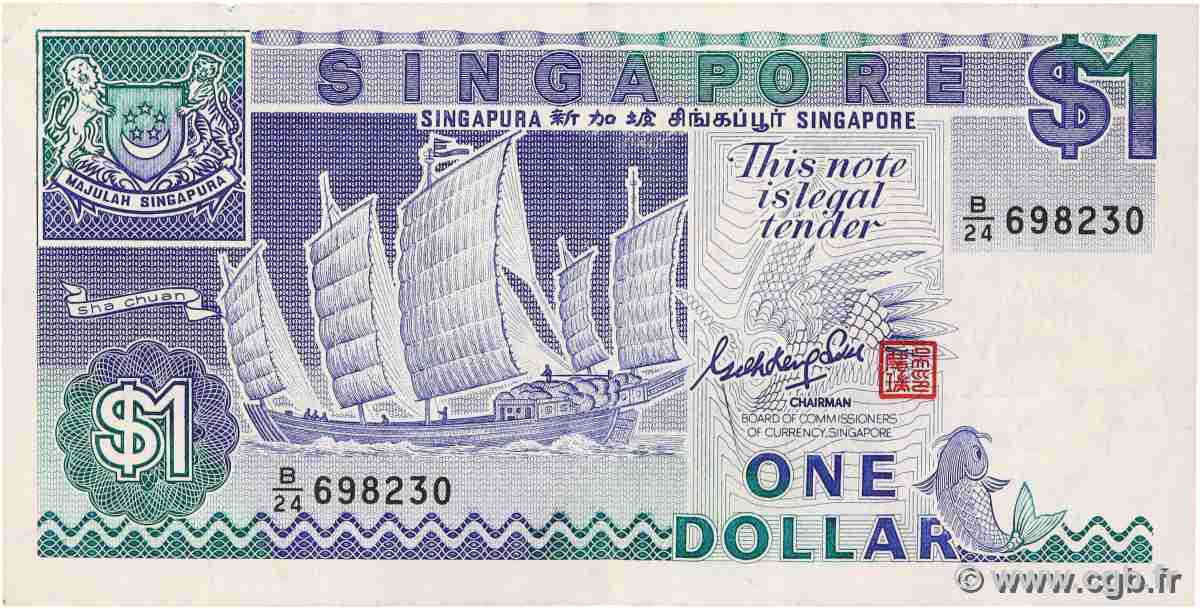 1 Dollar SINGAPORE 1987 P.18a BB