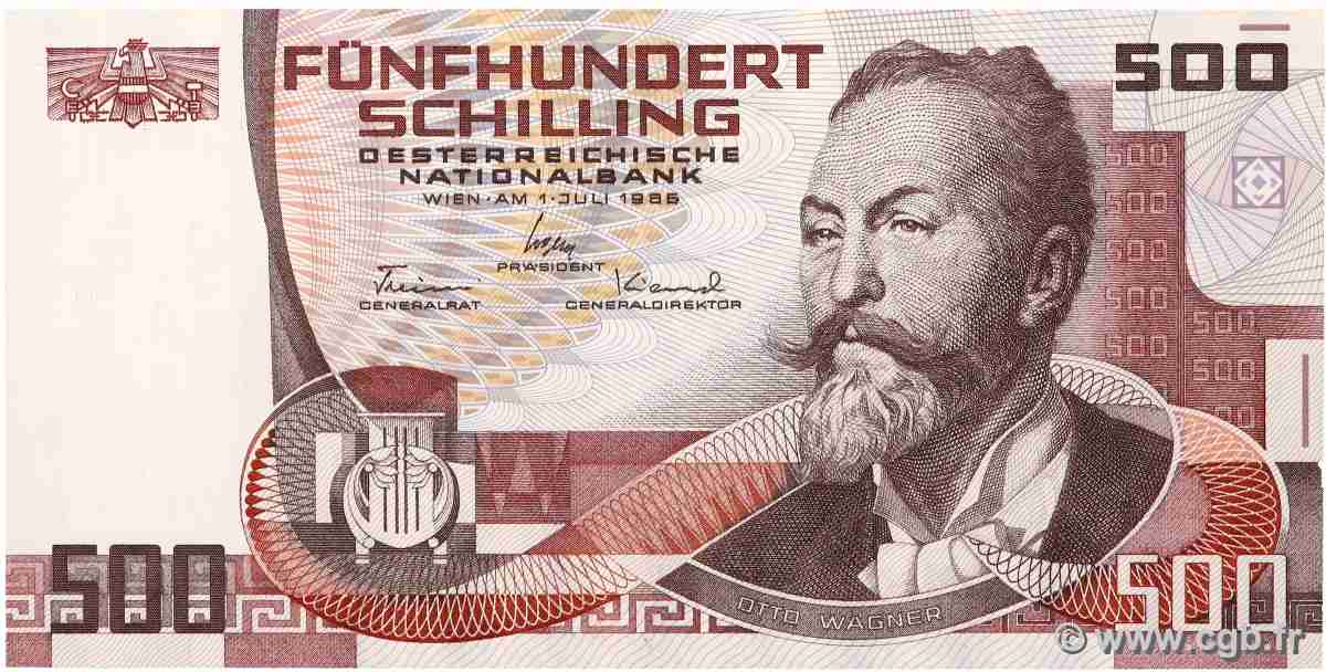 500 Schilling AUSTRIA 1985 P.151 FDC