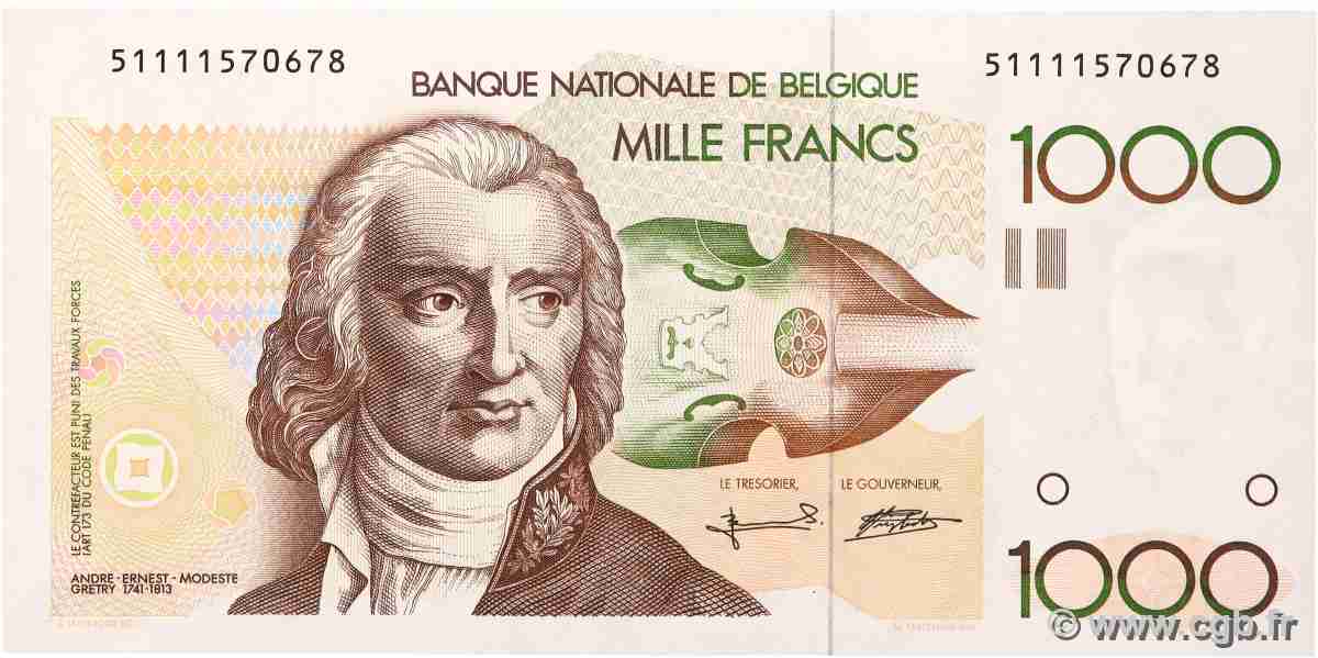 1000 Francs BELGIO 1980 P.144a FDC