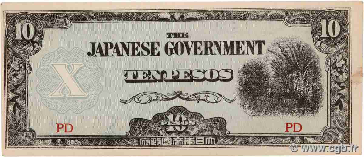 10 Pesos PHILIPPINES 1942 P.108b SUP+