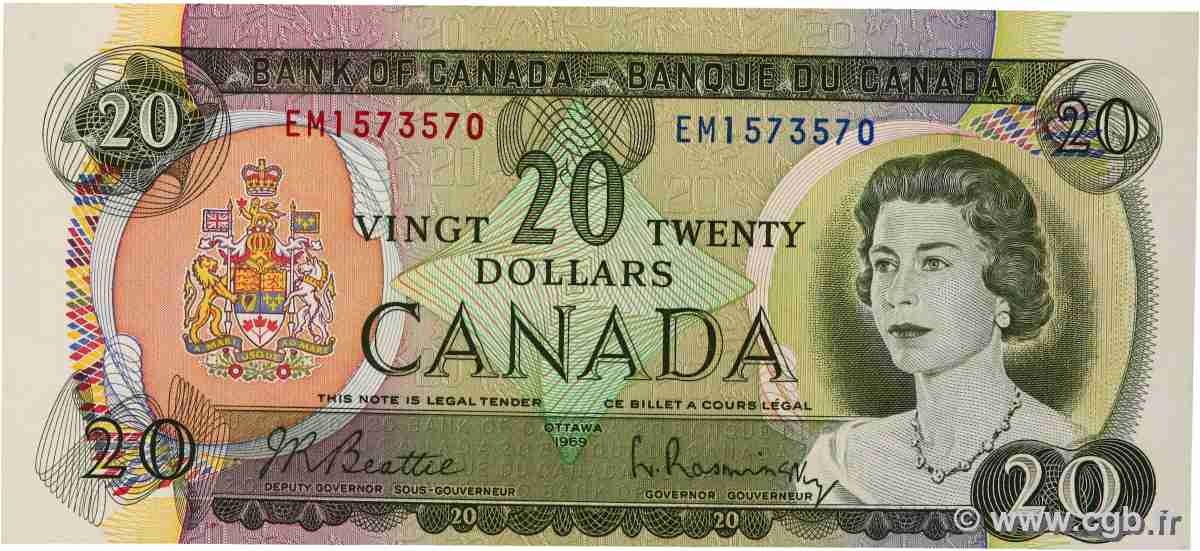 20 Dollars CANADA 1969 P.089a FDC