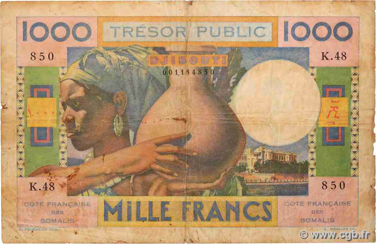 1000 Francs DJIBOUTI 1952 P.28 F