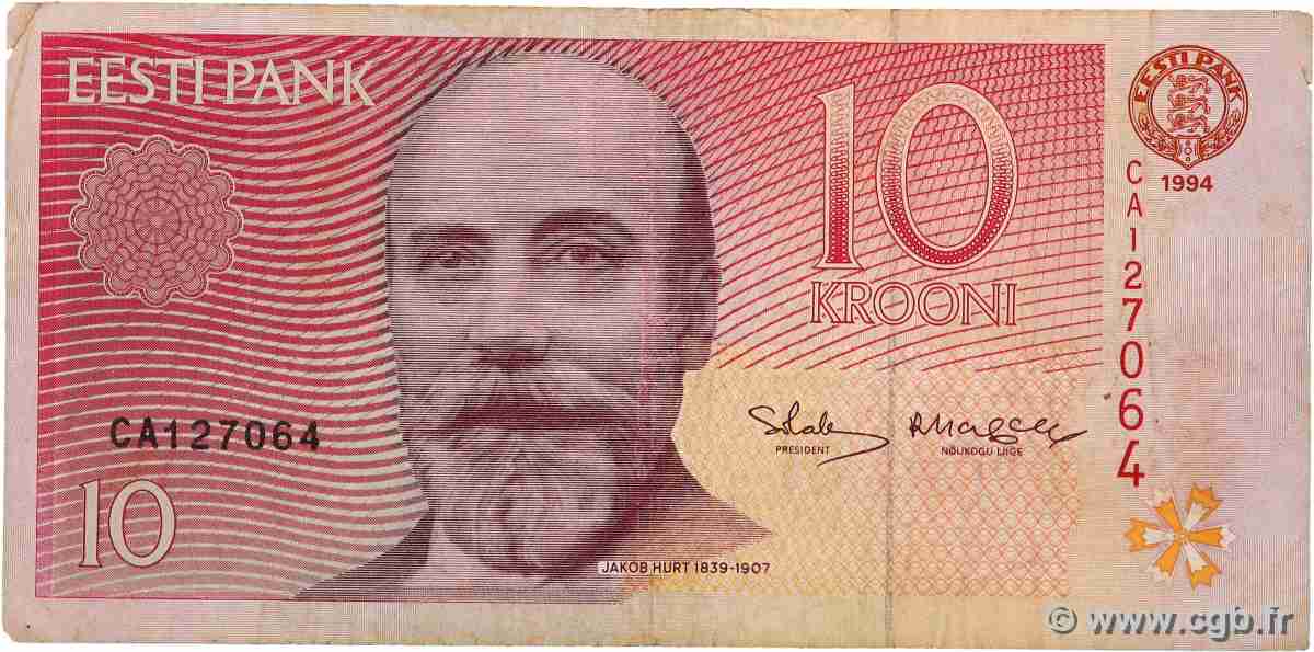 10 Krooni ESTONIE 1994 P.77a TB