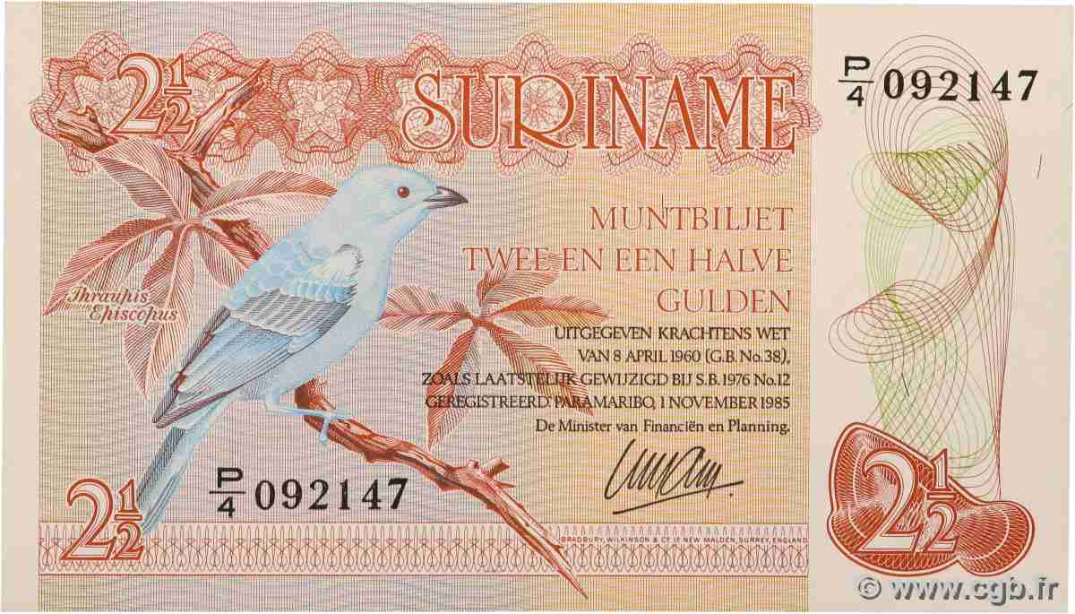 2,5 Gulden SURINAM 1985 P.119a NEUF
