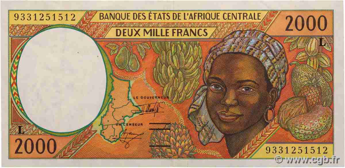 2000 Francs type 1993L GABON 1993 A.251La TTB+