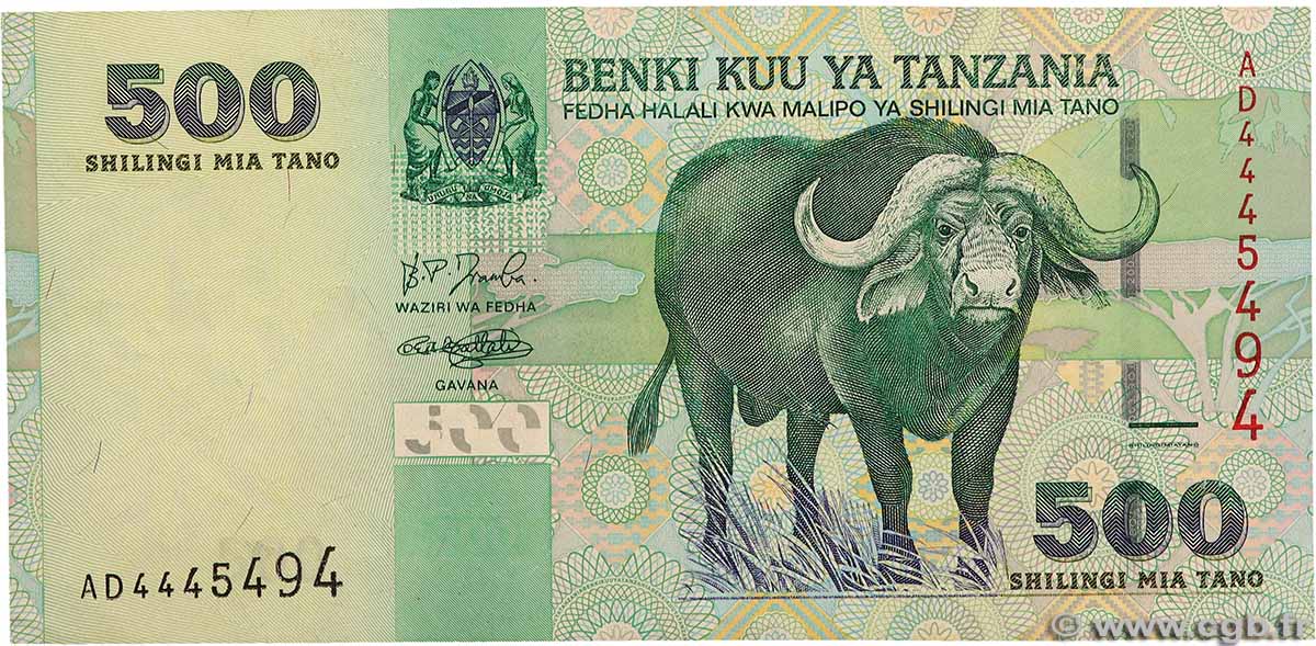 500 Shilingi TANZANIE 2003 P.35 TTB+