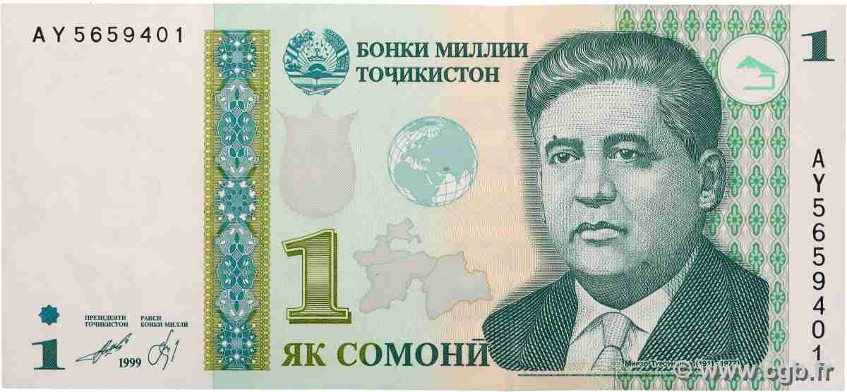1 Somoni TAJIKISTAN 1999 P.14a UNC
