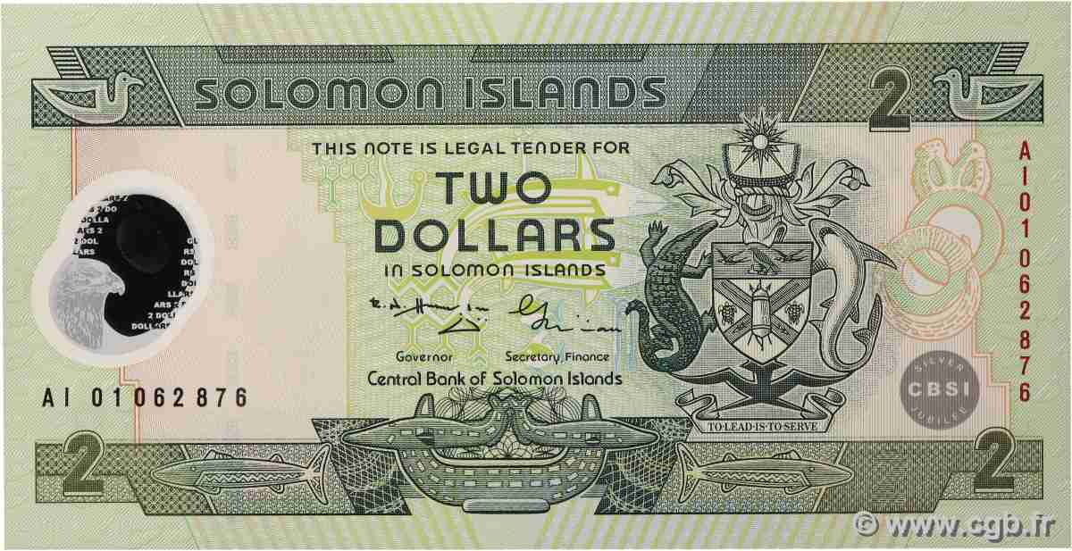 2 Dollars Commémoratif SOLOMON ISLANDS 1997 P.23 UNC