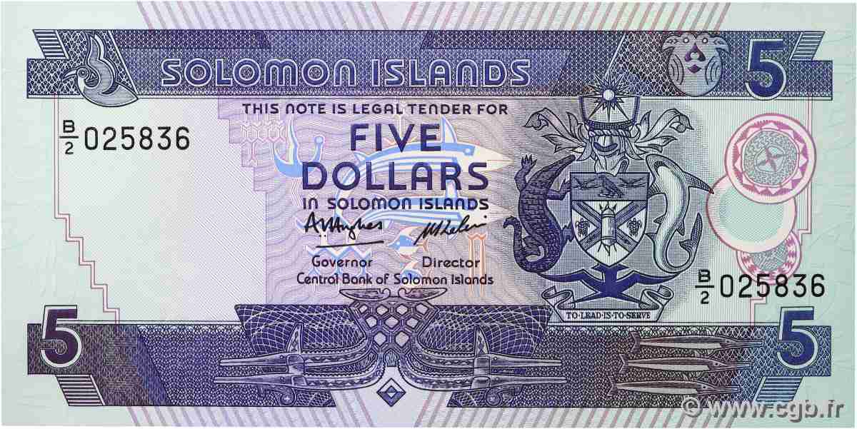 5 Dollars SOLOMON ISLANDS 1997 P.19 UNC