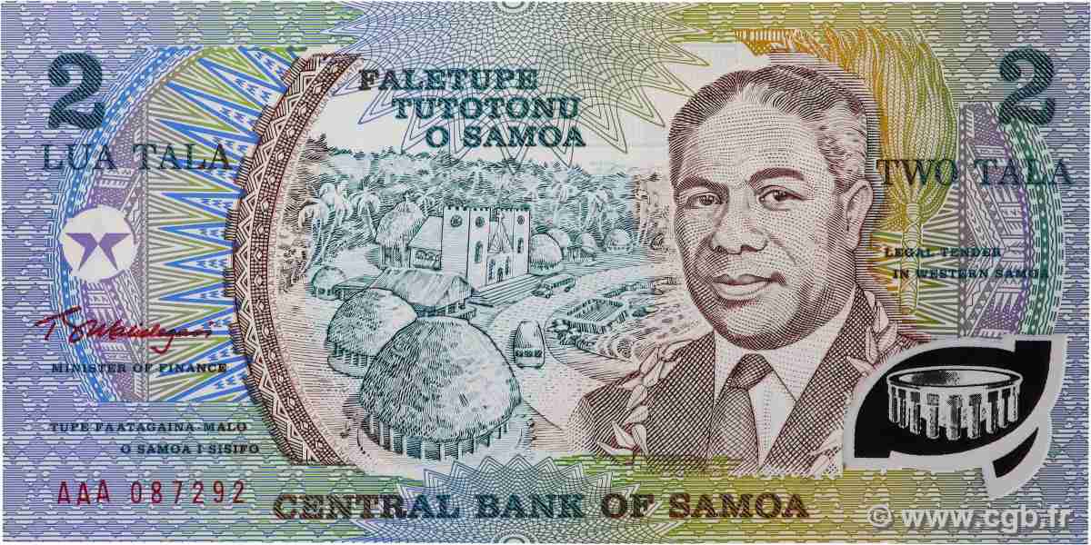 2 Tala SAMOA 1990 P.31e UNC