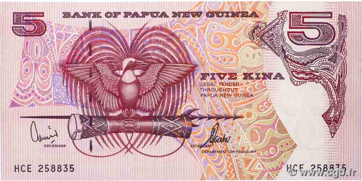 5 Kina PAPUA NEW GUINEA 1992 P.13d UNC