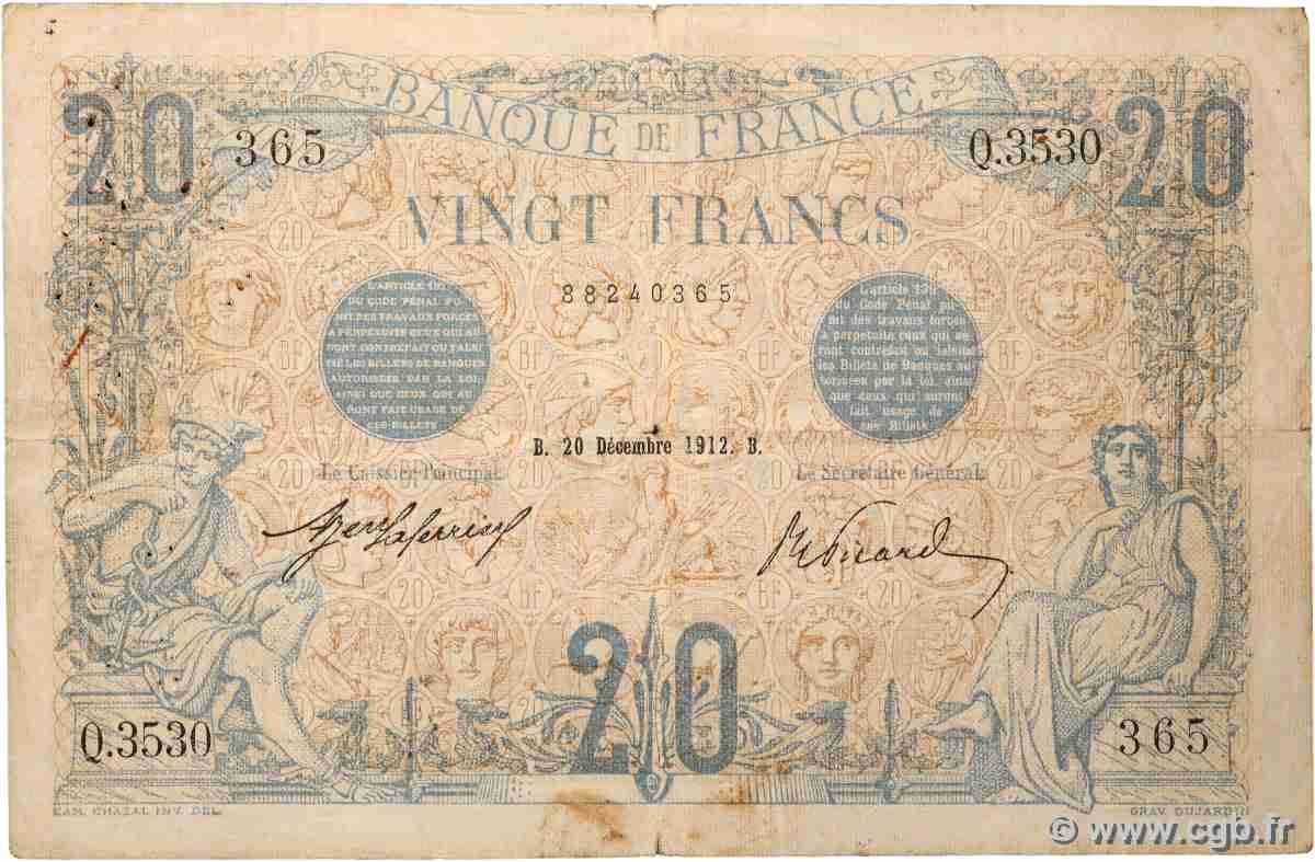 20 Francs BLEU FRANCE 1912 F.10.02 F