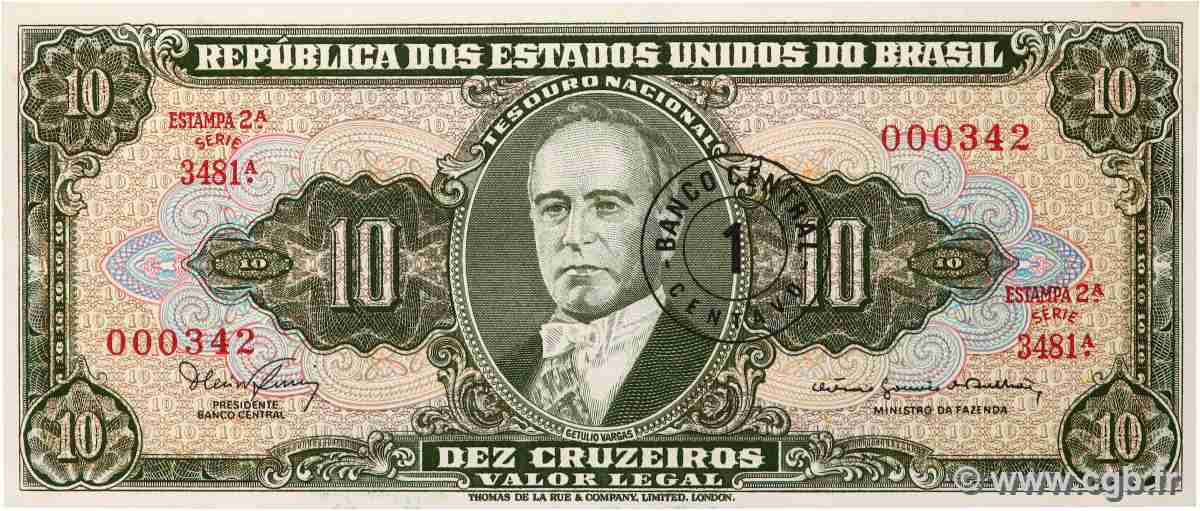 1 Centavo sur 10 Cruzeiros Numéro spécial BRAZIL 1967 P.183 UNC-