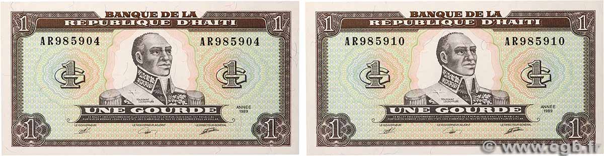 1 Gourde Lot HAÏTI 1989 P.253 UNC-