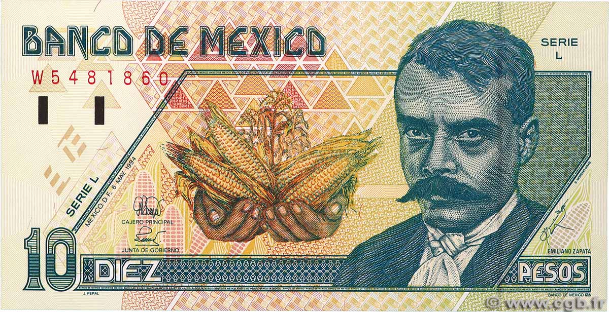 5 Pesos MEXICO 1994 P.105a UNC