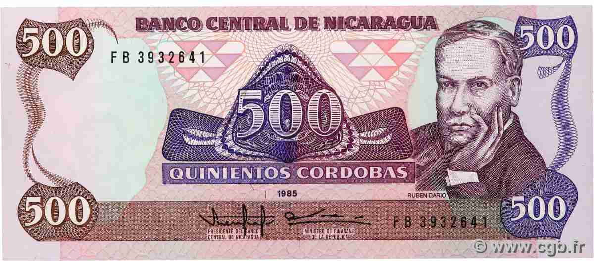 500 Cordobas NICARAGUA 1985 P.155 UNC