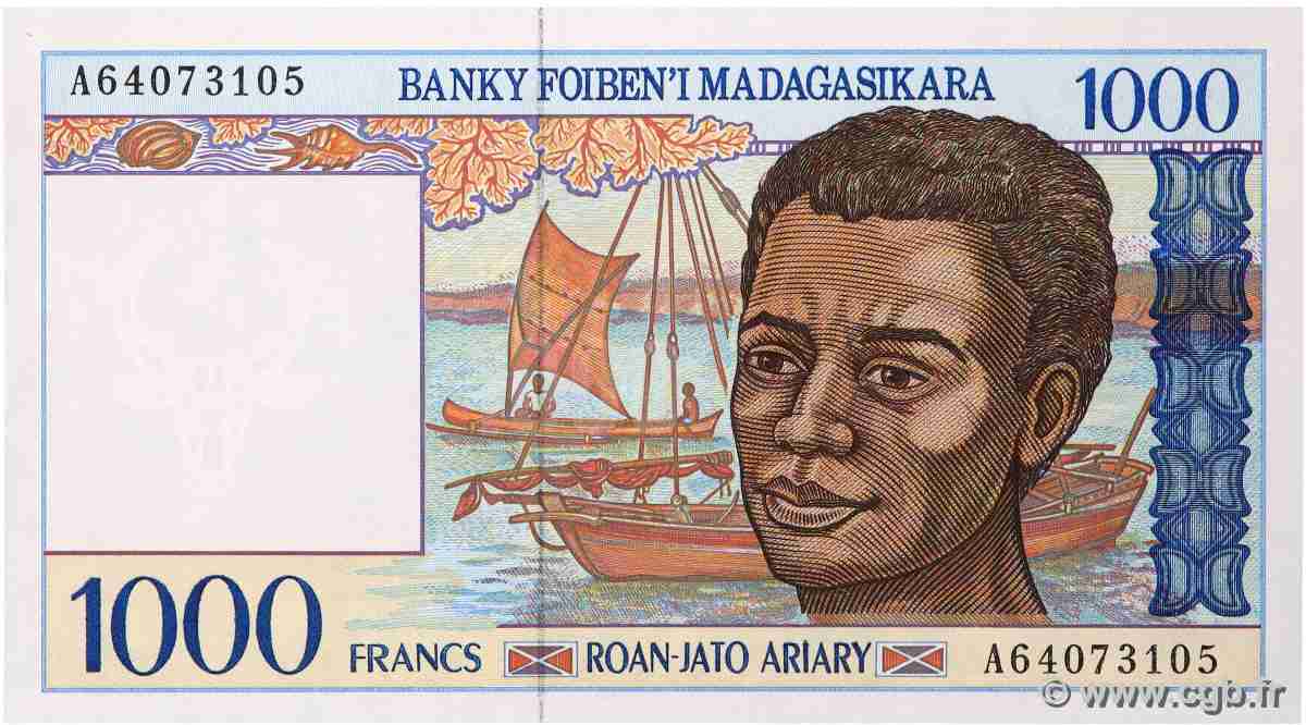 1000 Francs - 200 Ariary MADAGASCAR 1994 P.076b NEUF