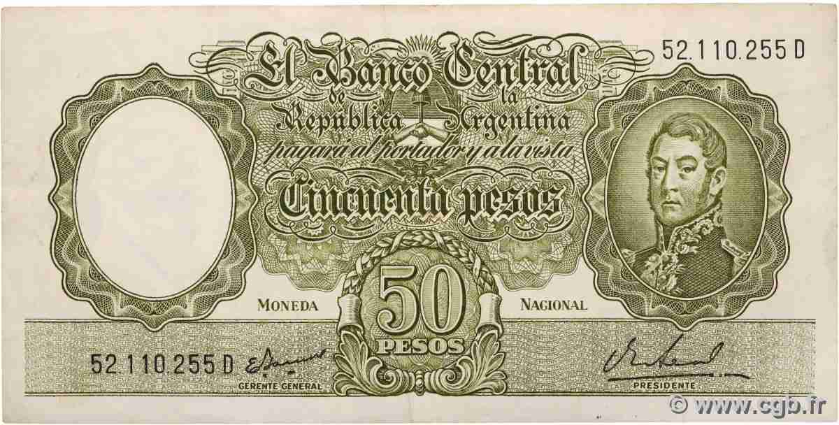 50 Pesos ARGENTINE 1955 P.276 TTB