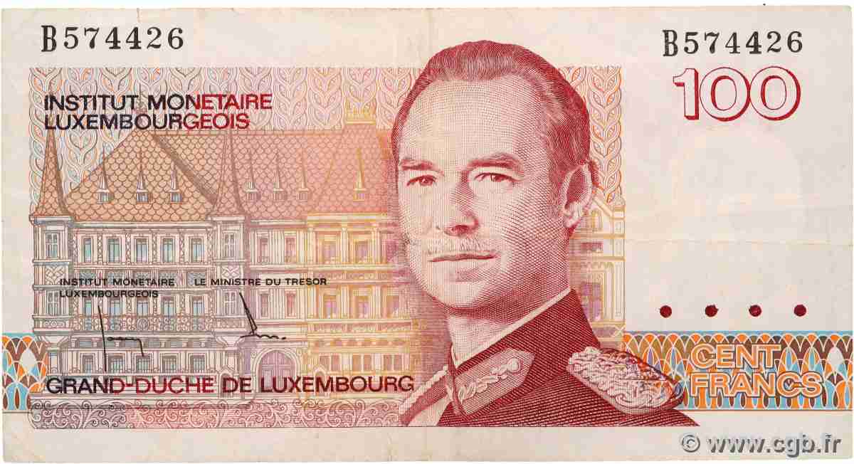 100 Francs LUXEMBOURG 1993 P.58a TB+
