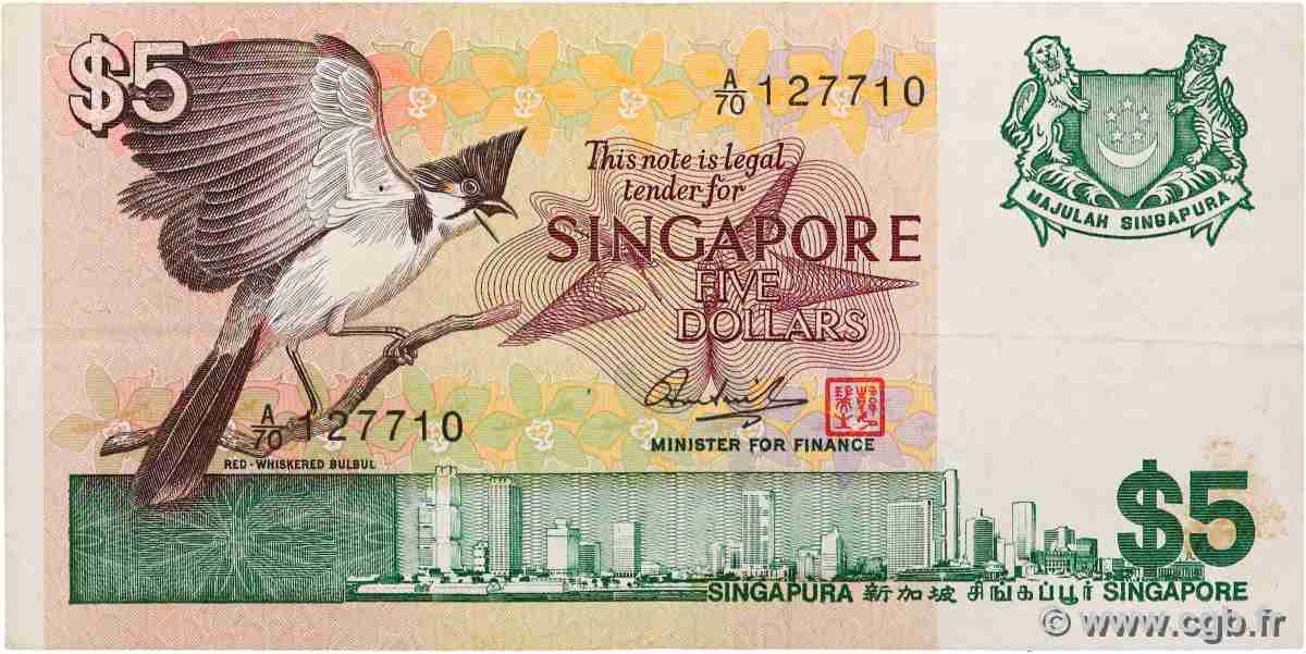 5 Dollars SINGAPOUR 1976 P.10 TTB