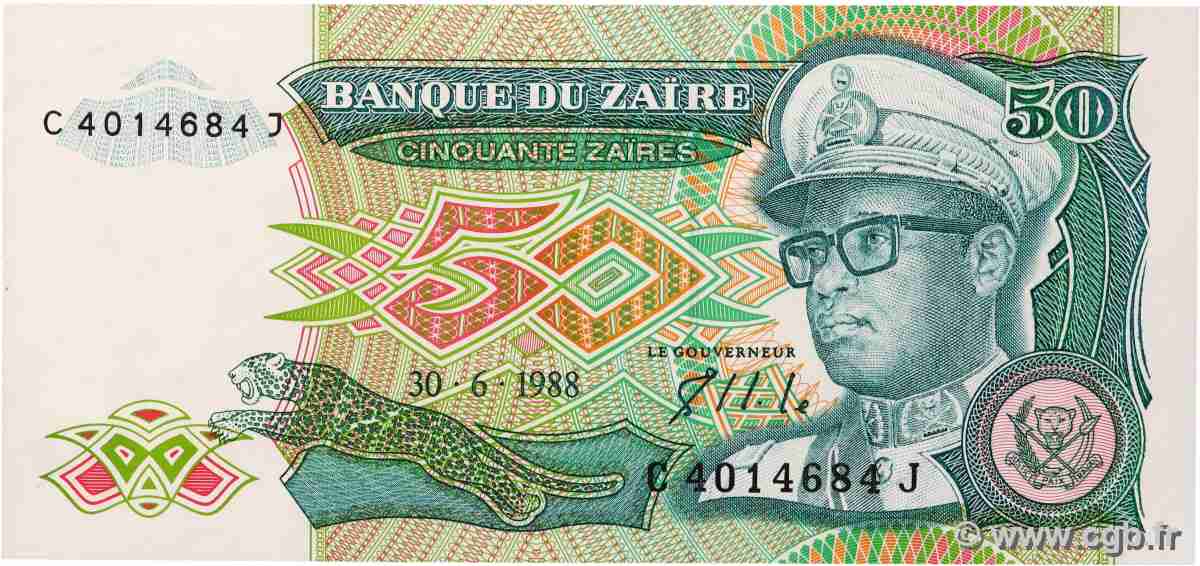 50 Zaïres ZAÏRE 1988 P.32 NEUF